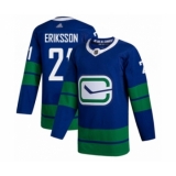 Youth Vancouver Canucks #21 Loui Eriksson Authentic Royal Blue Alternate Hockey Jersey