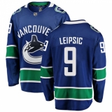 Youth Vancouver Canucks #9 Brendan Leipsic Fanatics Branded Blue Home Breakaway NHL Jersey