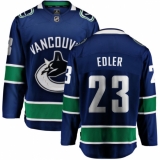 Men's Vancouver Canucks #23 Alexander Edler Fanatics Branded Blue Home Breakaway NHL Jersey