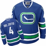 Women's Reebok Vancouver Canucks #4 Michael Del Zotto Authentic Royal Blue Third NHL Jersey
