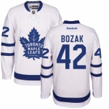 Youth Reebok Toronto Maple Leafs #42 Tyler Bozak Authentic White Away NHL Jersey
