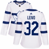 Women's Adidas Toronto Maple Leafs #32 Josh Leivo Authentic White 2018 Stadium Series NHL Jersey