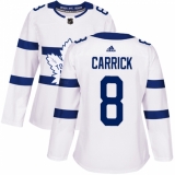 Women's Adidas Toronto Maple Leafs #8 Connor Carrick Authentic White 2018 Stadium Series NHL Jersey