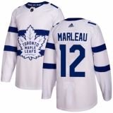 Men's Adidas Toronto Maple Leafs #12 Patrick Marleau Authentic White 2018 Stadium Series NHL Jersey