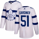 Men's Adidas Toronto Maple Leafs #51 Jake Gardiner Authentic White 2018 Stadium Series NHL Jersey