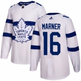 Men's Adidas Toronto Maple Leafs #16 Mitchell Marner Authentic White 2018 Stadium Series NHL Jersey