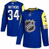 Youth Adidas Toronto Maple Leafs #34 Auston Matthews Authentic Royal Blue 2018 All-Star Atlantic Division NHL Jersey