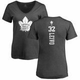 NHL Women's Adidas Toronto Maple Leafs #32 Josh Leivo Charcoal One Color Backer T-Shirt