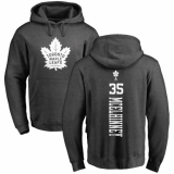 NHL Adidas Toronto Maple Leafs #35 Curtis McElhinney Charcoal One Color Backer Pullover Hoodie