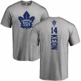 NHL Adidas Toronto Maple Leafs #14 Dave Keon Ash Backer T-Shirt