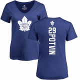 NHL Women's Adidas Toronto Maple Leafs #29 Felix Potvin Royal Blue Backer T-Shirt