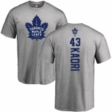 NHL Adidas Toronto Maple Leafs #43 Nazem Kadri Ash Backer T-Shirt