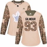 Women's Adidas Toronto Maple Leafs #93 Doug Gilmour Authentic Camo Veterans Day Practice NHL Jersey