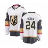 Men's Vegas Golden Knights #24 Jaycob Megna Authentic White Away Fanatics Branded Breakaway Hockey Jersey