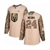 Youth Vegas Golden Knights #24 Jaycob Megna Authentic Camo Veterans Day Practice Hockey Jersey