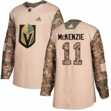 Men's Adidas Vegas Golden Knights #11 Curtis McKenzie Authentic Camo Veterans Day Practice NHL Jersey