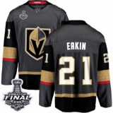 Youth Vegas Golden Knights #21 Cody Eakin Authentic Black Home Fanatics Branded Breakaway 2018 Stanley Cup Final NHL Jersey