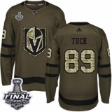 Youth Adidas Vegas Golden Knights #89 Alex Tuch Authentic Green Salute to Service 2018 Stanley Cup Final NHL Jersey