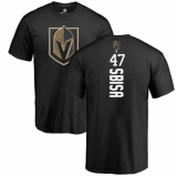NHL Adidas Vegas Golden Knights #47 Luca Sbisa Black Backer T-Shirt