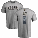 NHL Adidas Vegas Golden Knights #47 Luca Sbisa Gray Backer T-Shirt