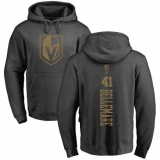 NHL Adidas Vegas Golden Knights #41 Pierre-Edouard Bellemare Charcoal One Color Backer Pullover Hoodie