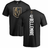 NHL Adidas Vegas Golden Knights #41 Pierre-Edouard Bellemare Black Backer T-Shirt
