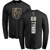NHL Adidas Vegas Golden Knights #68 T.J. Tynan Black Backer Long Sleeve T-Shirt