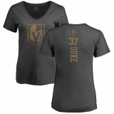 NHL Women's Adidas Vegas Golden Knights #37 Reid Duke Charcoal One Color Backer T-Shirt
