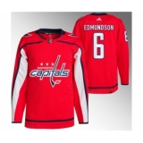 Men's Washington Capitals #6 Joel Edmundson Red Stitched Jersey