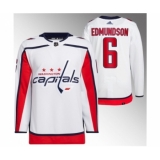 Men's Washington Capitals #6 Joel Edmundson White Stitched Jersey