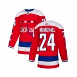 Men's Washington Capitals #24 Connor McMichael Authentic Red Alternate Hockey Jersey