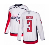 Men's Washington Capitals #3 Nick Jensen Authentic White Away Hockey Jersey