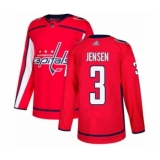 Men's Washington Capitals #3 Nick Jensen Authentic Red Home Hockey Jersey