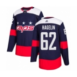 Men's Washington Capitals #62 Carl Hagelin Authentic Navy Blue 2018 Stadium Series Hockey Jersey