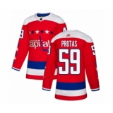 Men's Washington Capitals #59 Aliaksei Protas Authentic Red Alternate Hockey Jersey