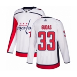 Men's Washington Capitals #33 Radko Gudas Authentic White Away Hockey Jersey