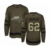 Youth Washington Capitals #62 Carl Hagelin Authentic Green Salute to Service Hockey Jersey