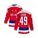 Youth Washington Capitals #49 Brett Leason Authentic Red Alternate Hockey Jersey