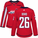 Women's Adidas Washington Capitals #26 Nic Dowd Authentic Red Home NHL Jersey