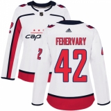 Women's Adidas Washington Capitals #42 Martin Fehervary Authentic White Away NHL Jersey