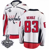 Men's Washington Capitals #83 Jay Beagle Fanatics Branded White Away Breakaway 2018 Stanley Cup Final NHL Jersey