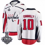 Youth Washington Capitals #10 Brett Connolly Fanatics Branded White Away Breakaway 2018 Stanley Cup Final NHL Jersey