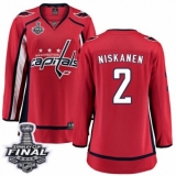 Women's Washington Capitals #2 Matt Niskanen Fanatics Branded Red Home Breakaway 2018 Stanley Cup Final NHL Jersey