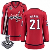 Women's Washington Capitals #21 Dennis Maruk Fanatics Branded Red Home Breakaway 2018 Stanley Cup Final NHL Jersey