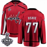 Youth Washington Capitals #77 T.J. Oshie Fanatics Branded Red Home Breakaway 2018 Stanley Cup Final NHL Jersey