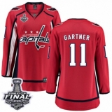 Women's Washington Capitals #11 Mike Gartner Fanatics Branded Red Home Breakaway 2018 Stanley Cup Final NHL Jersey
