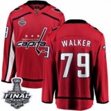 Men's Washington Capitals #79 Nathan Walker Fanatics Branded Red Home Breakaway 2018 Stanley Cup Final NHL Jersey