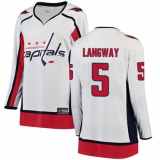 Women's Washington Capitals #5 Rod Langway Fanatics Branded White Away Breakaway NHL Jersey