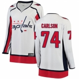 Women's Washington Capitals #74 John Carlson Fanatics Branded White Away Breakaway NHL Jersey