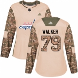 Women's Adidas Washington Capitals #79 Nathan Walker Authentic Camo Veterans Day Practice NHL Jersey